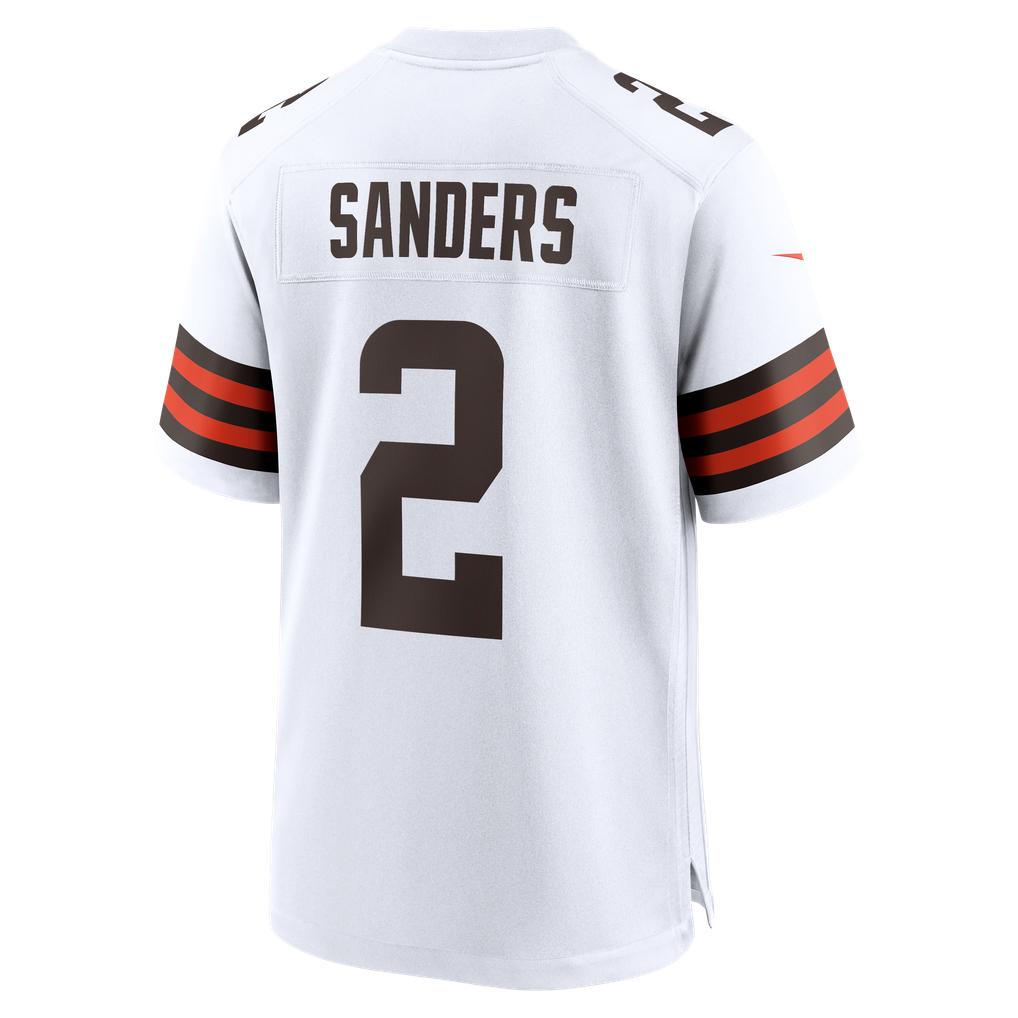 Men's Cleveland Browns Shedeur Sanders White Game Jersey