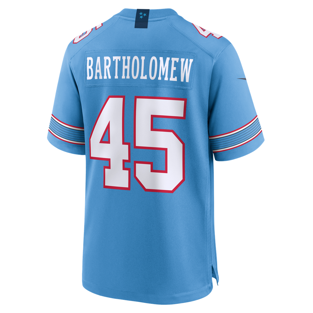Men's Tennessee Titans Shemar Bartholomew Light Blue Team Game Jersey