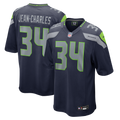 Men's Seattle Seahawks Shemar Jean-Charles College Navy Team Game Jersey