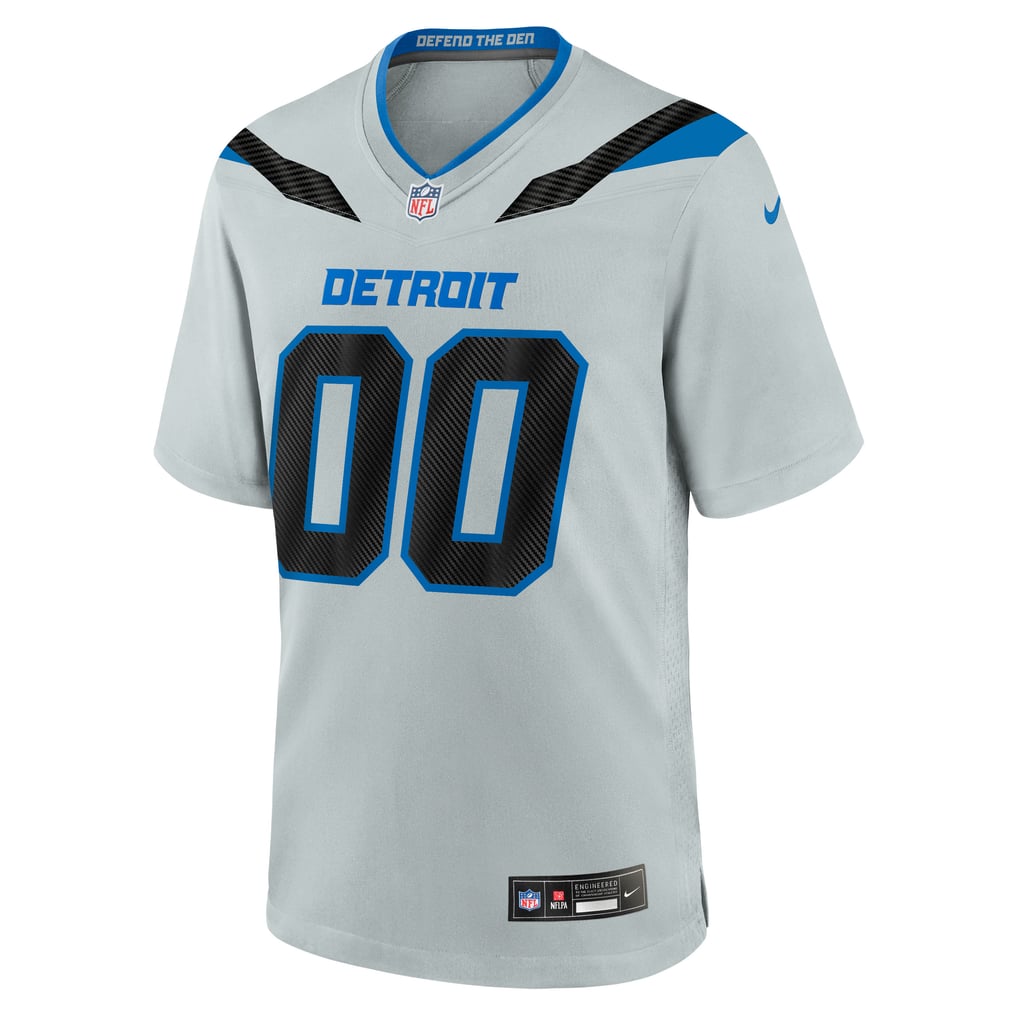 Men's Detroit Lions Silver 2026 Rivalries Collection Game Custom Jersey