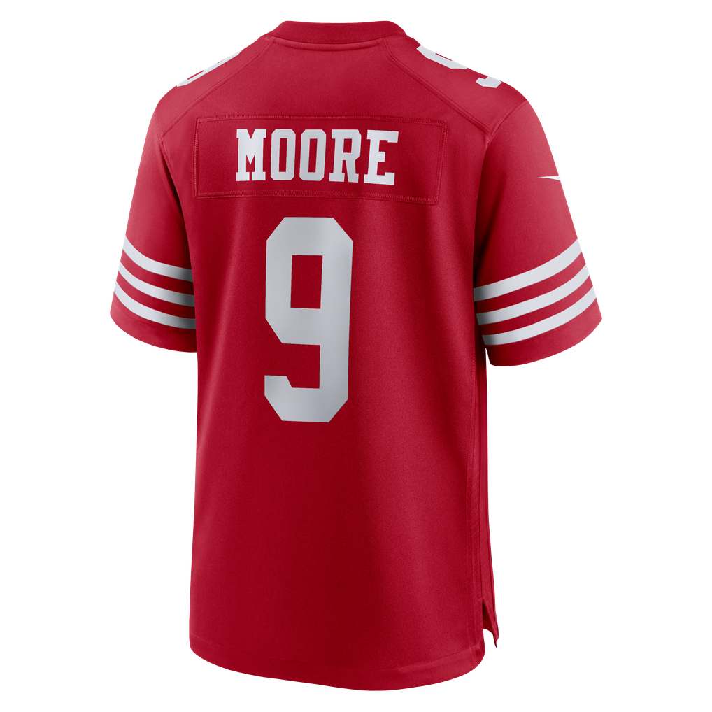 Men's San Francisco 49ers Skyy Moore Scarlet Team Game Jersey