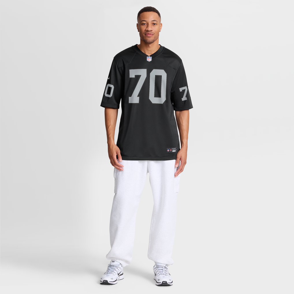 Men's Las Vegas Raiders Spencer Burford Black Team Game Jersey