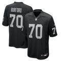 Men's Las Vegas Raiders Spencer Burford Black Team Game Jersey
