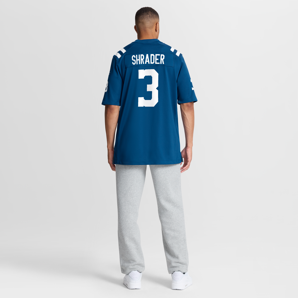 Men's Indianapolis Colts Spencer Shrader Royal Team Game Jersey
