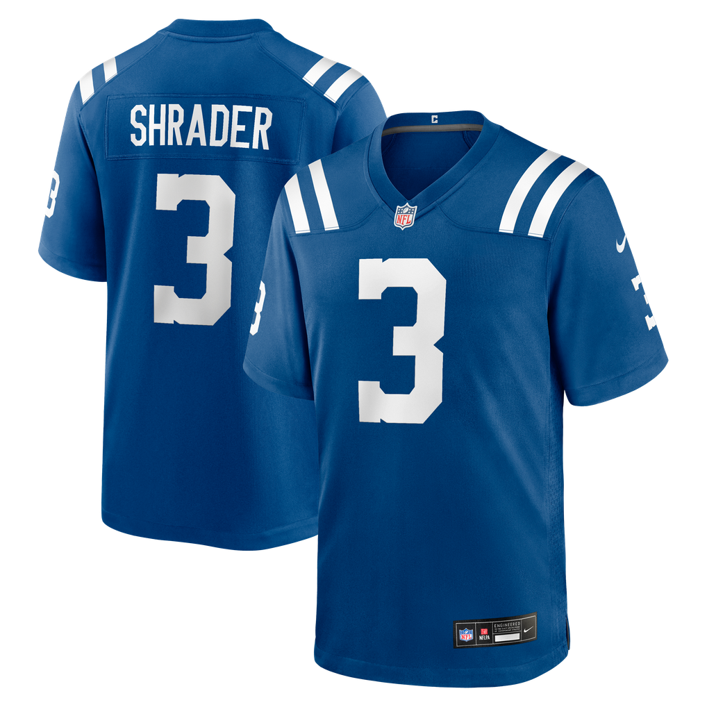 Men's Indianapolis Colts Spencer Shrader Royal Team Game Jersey