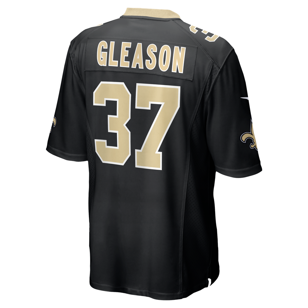 Men's New Orleans Saints Steve Gleason Black Game Retired Player Jersey