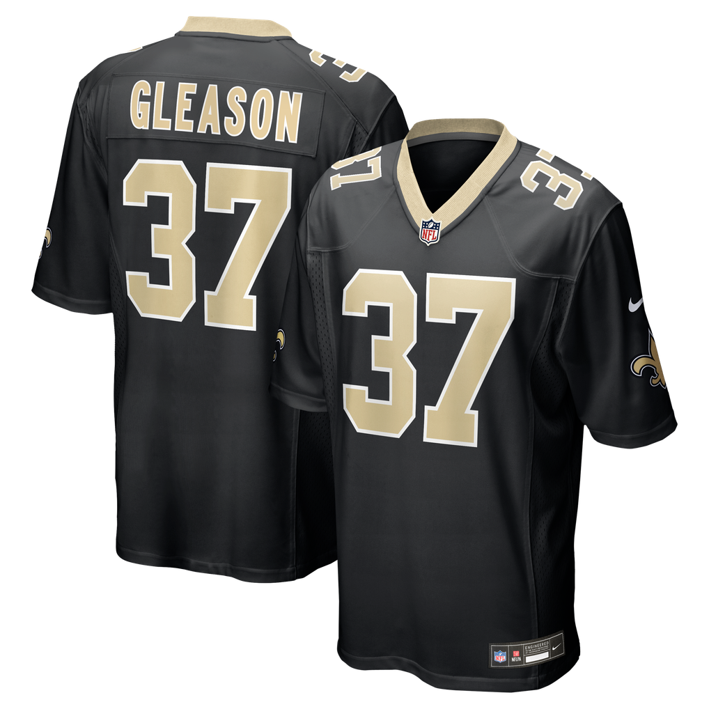 Men's New Orleans Saints Steve Gleason Black Game Retired Player Jersey