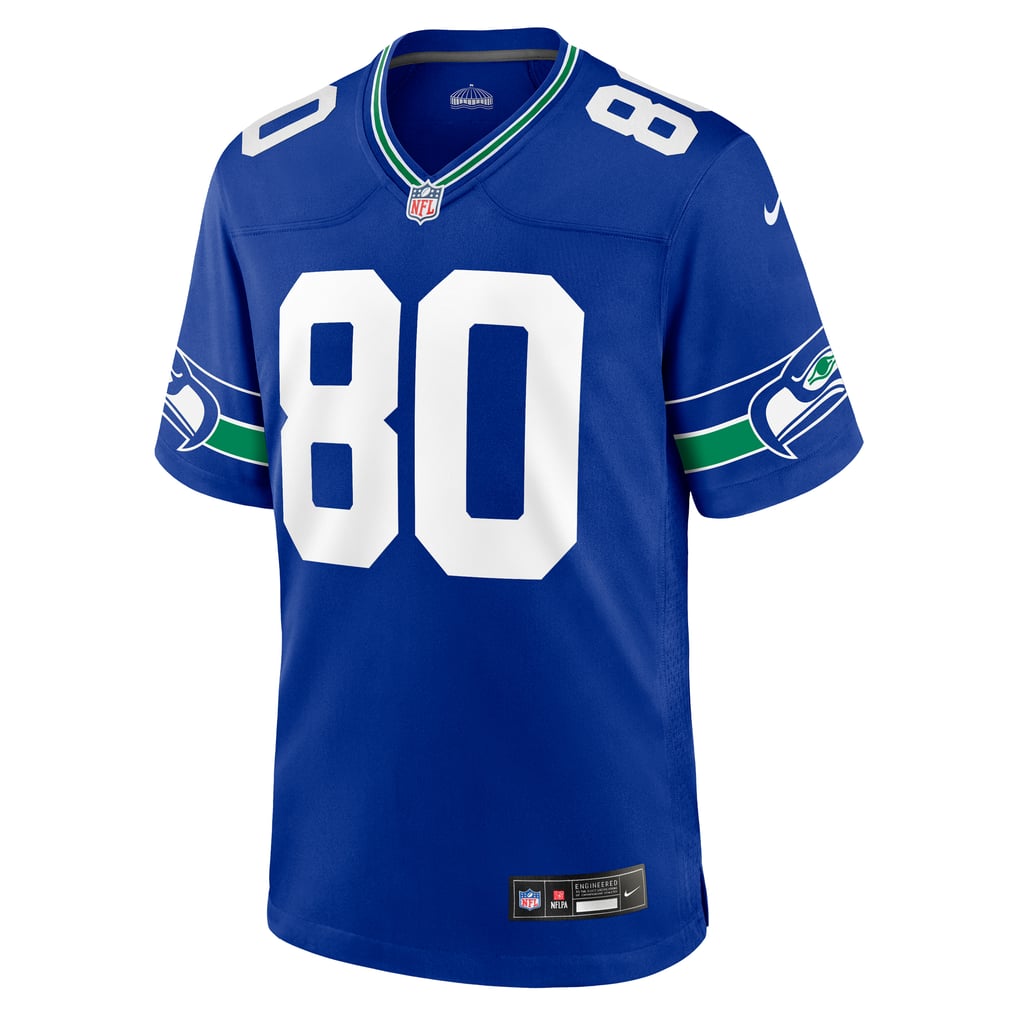 Men's Seattle Seahawks Steve Largent Royal Throwback Retired Player Game Jersey