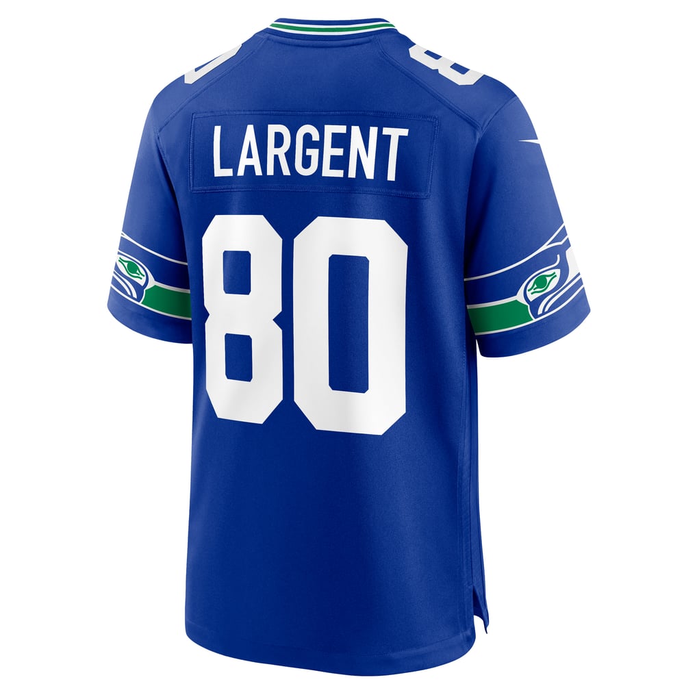 Men's Seattle Seahawks Steve Largent Royal Throwback Retired Player Game Jersey