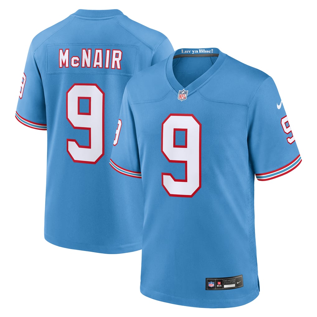 Men's Tennessee Titans Steve McNair Light Blue Retired Player Alternate Game Jersey