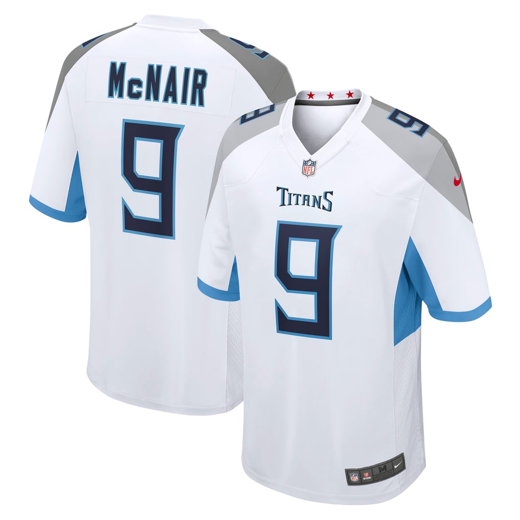Men's Tennessee Titans Steve McNair White Retired Player Game Jersey