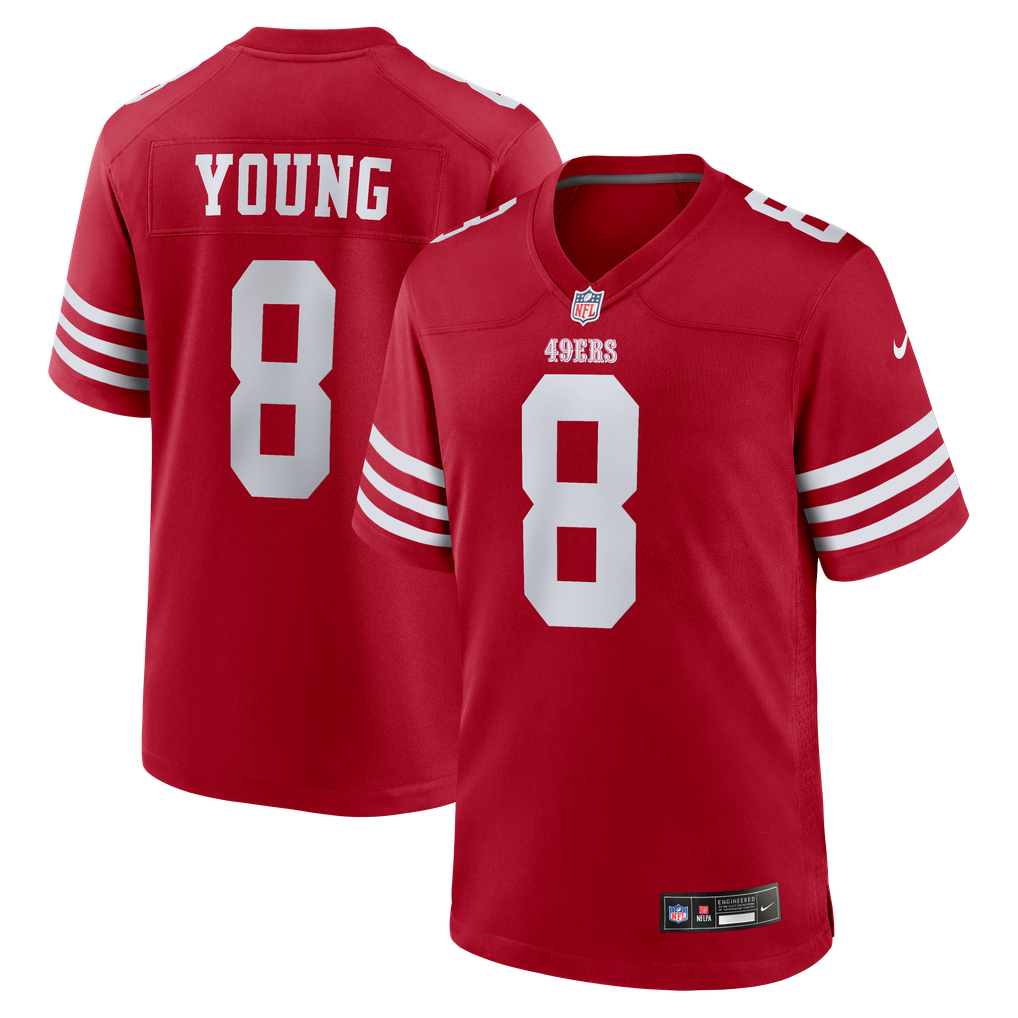 Men's San Francisco 49ers Steve Young Scarlet Retired Player Game Jersey