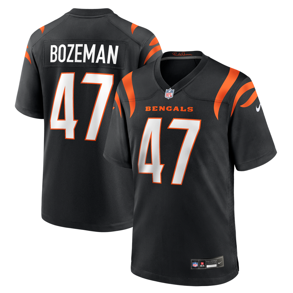 Men's Cincinnati Bengals Swayze Bozeman Black Team Game Jersey