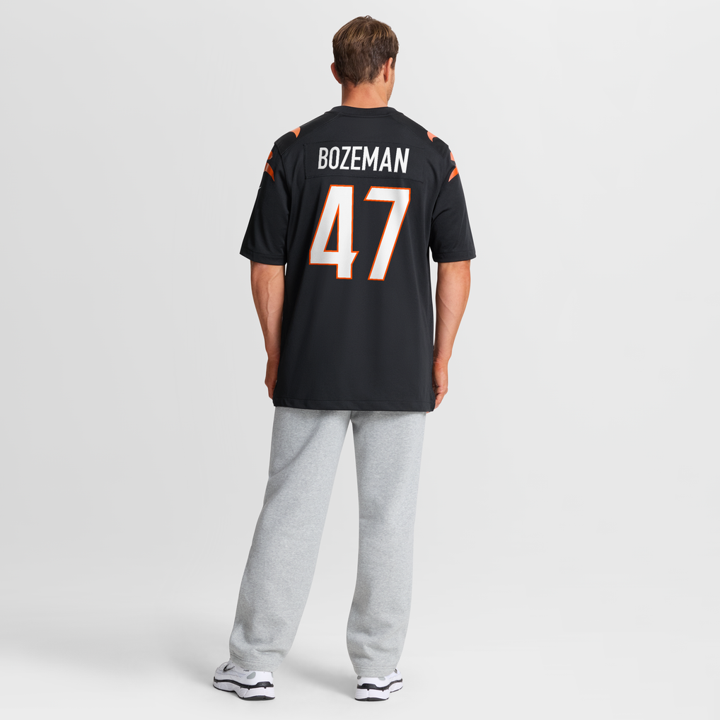 Men's Cincinnati Bengals Swayze Bozeman Black Team Game Jersey