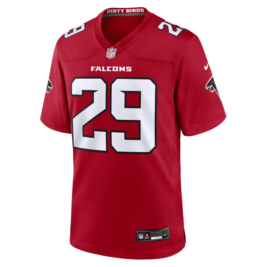 Men's Atlanta Falcons Sydney Brown Red Team Game Jersey