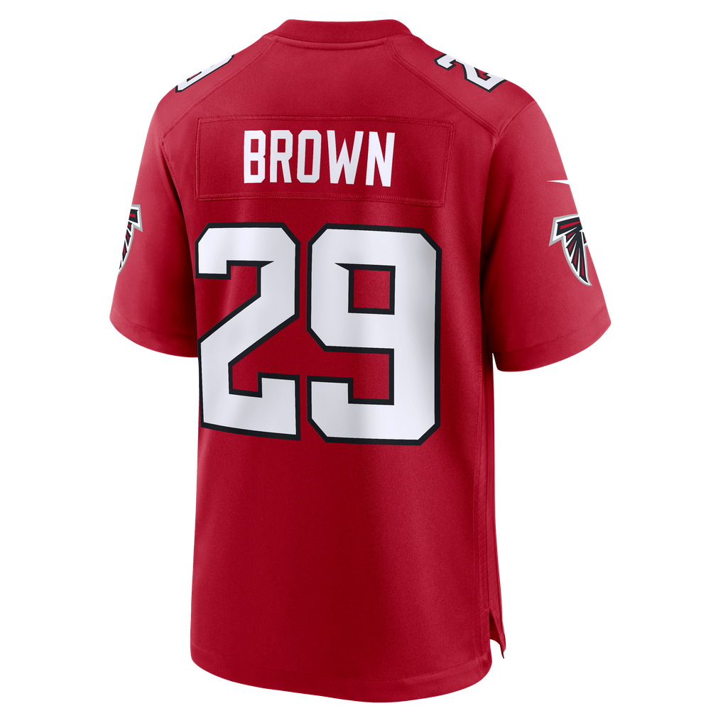 Men's Atlanta Falcons Sydney Brown Red Team Game Jersey