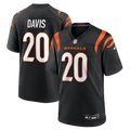Men's Cincinnati Bengals Tacario Davis Black Team Game Jersey