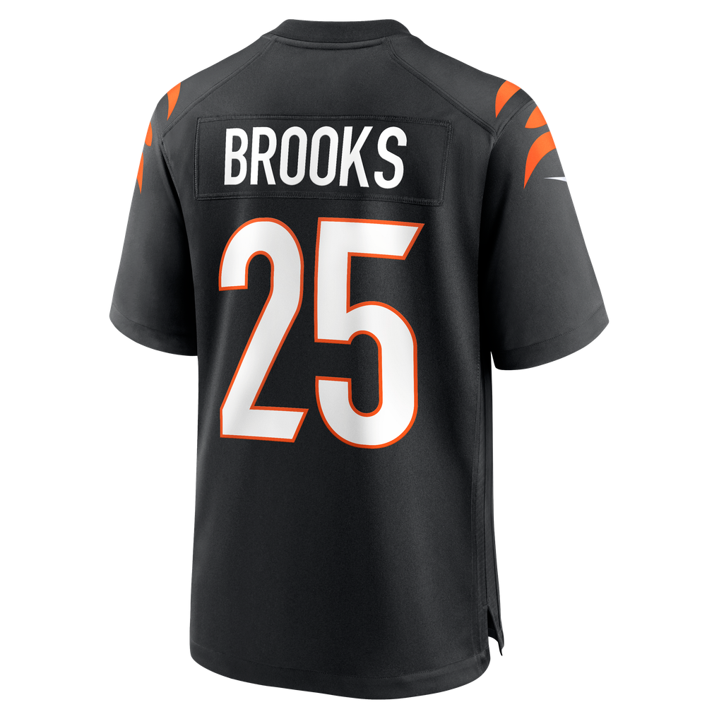 Men's Cincinnati Bengals Tahj Brooks Black Team Game Jersey