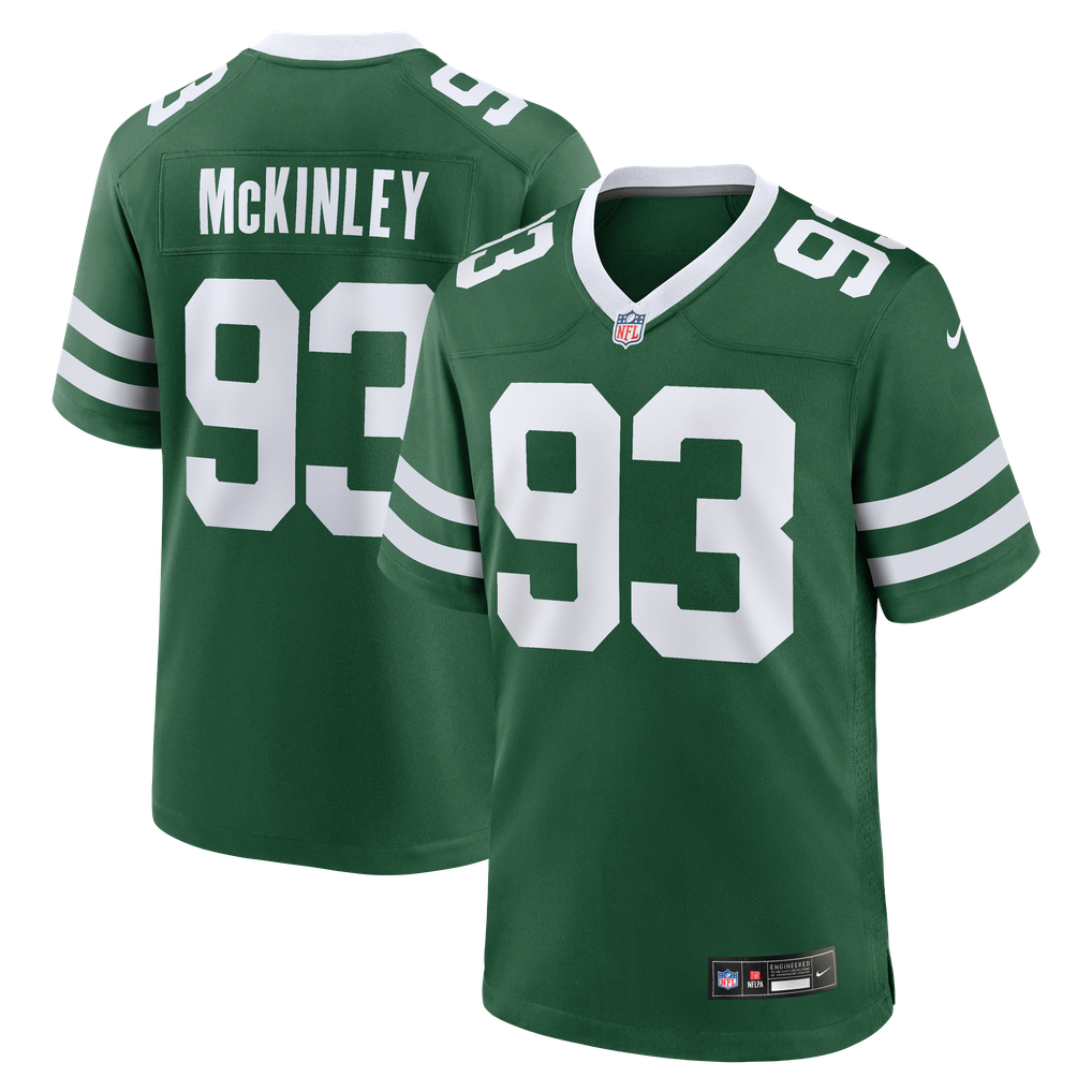 Men's New York Jets Takk McKinley Legacy Green Team Game Jersey