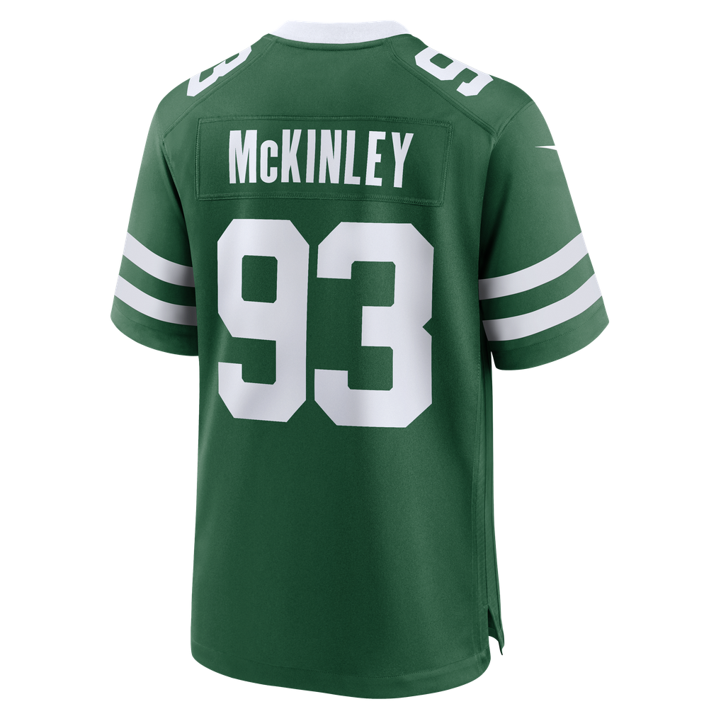 Men's New York Jets Takk McKinley Legacy Green Team Game Jersey