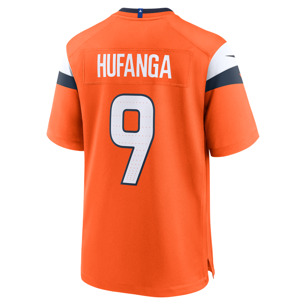 Men's Denver Broncos Talanoa Hufanga Orange Team Game Jersey