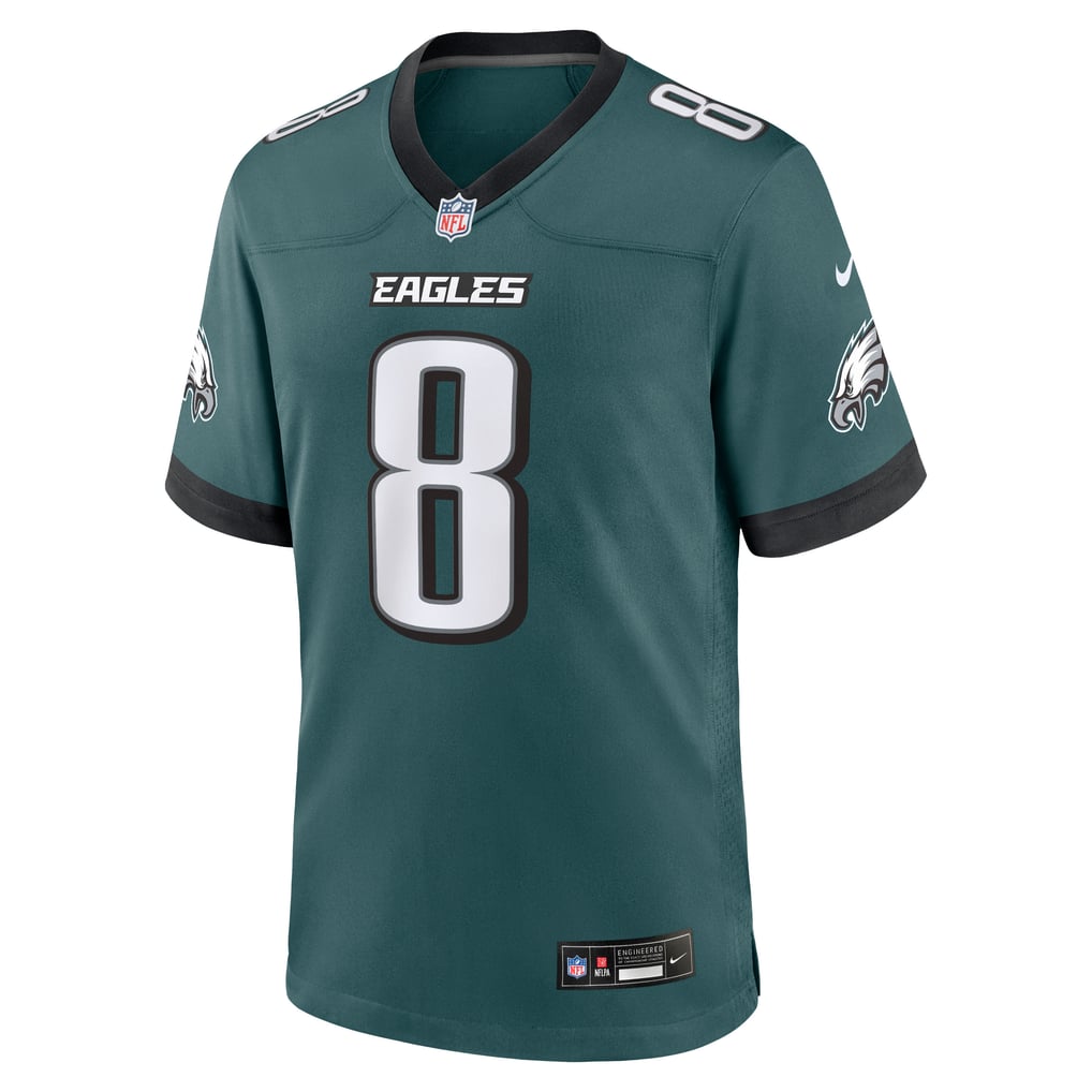 Men's Philadelphia Eagles Tank Bigsby Midnight Green Team Game Jersey