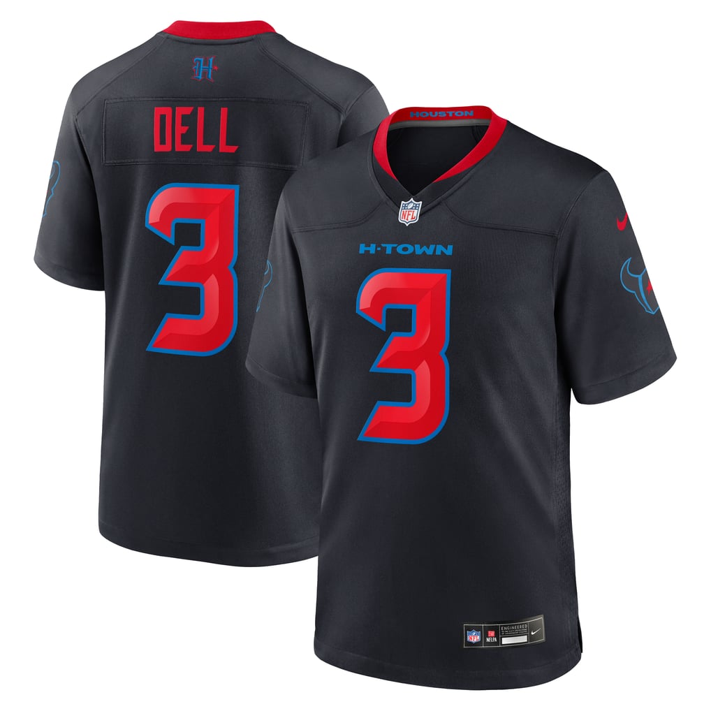 Men's Houston Texans Tank Dell Navy 2nd Alternate Game Jersey