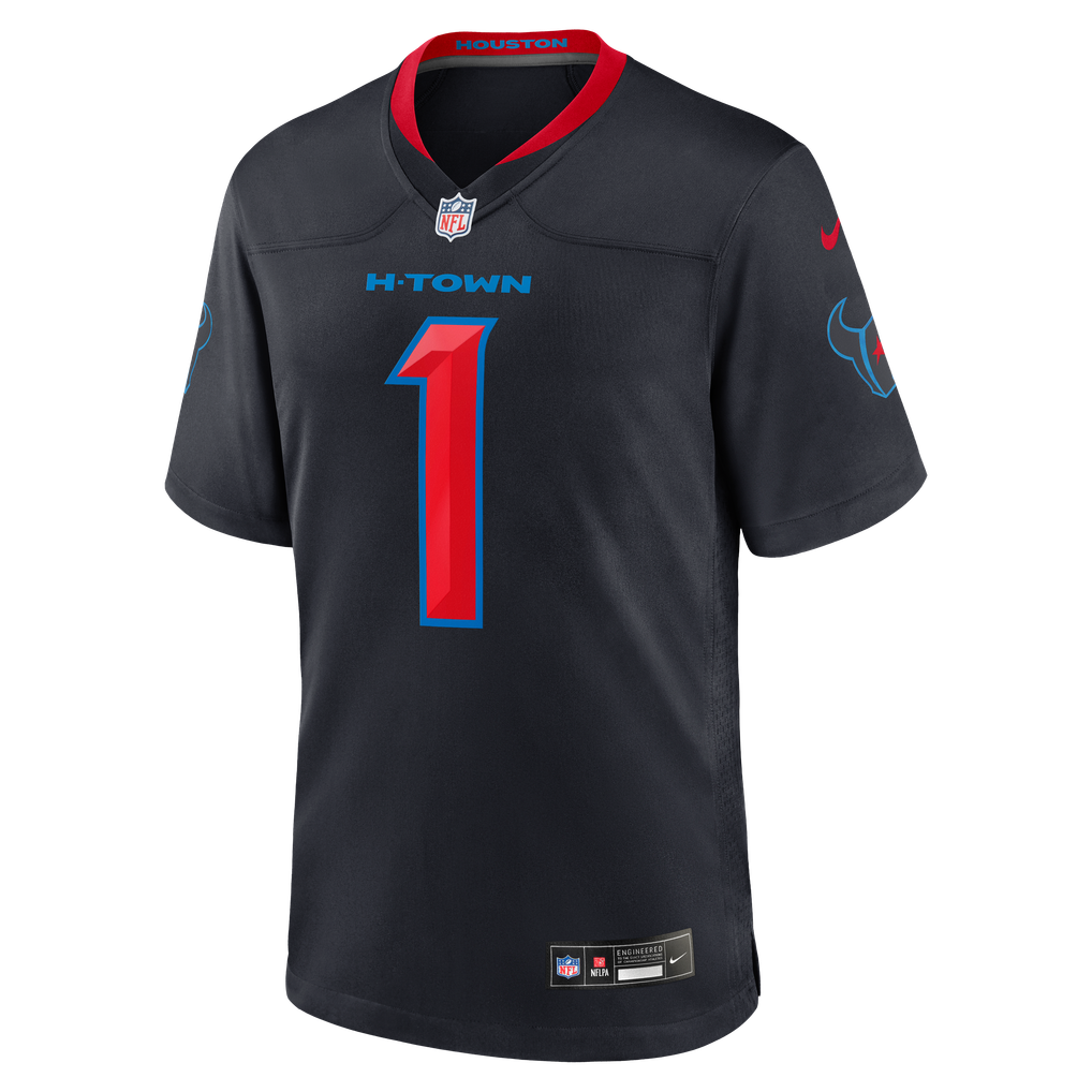 Men's Houston Texans Tank Dell Navy Alternate Game Jersey