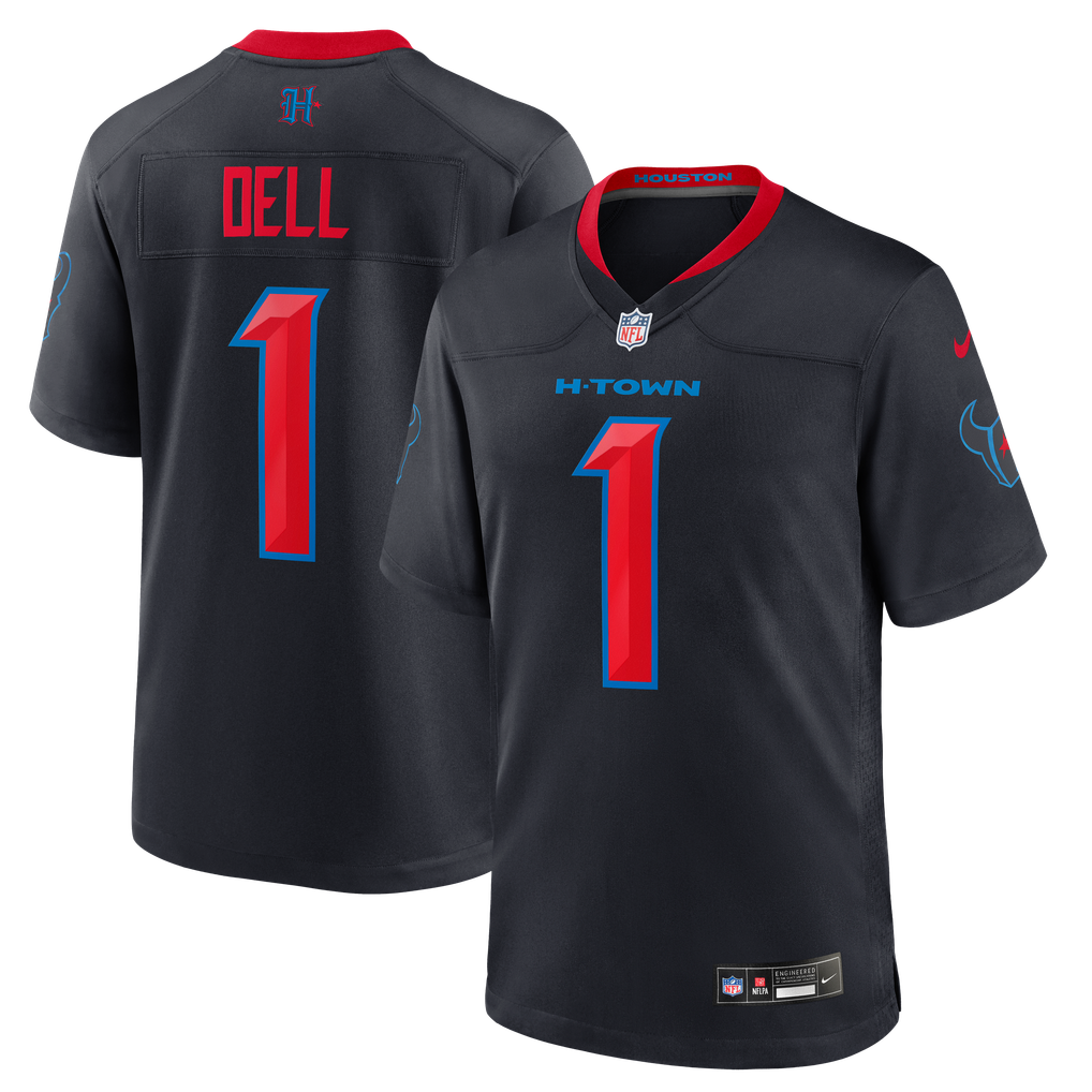 Men's Houston Texans Tank Dell Navy Alternate Game Jersey
