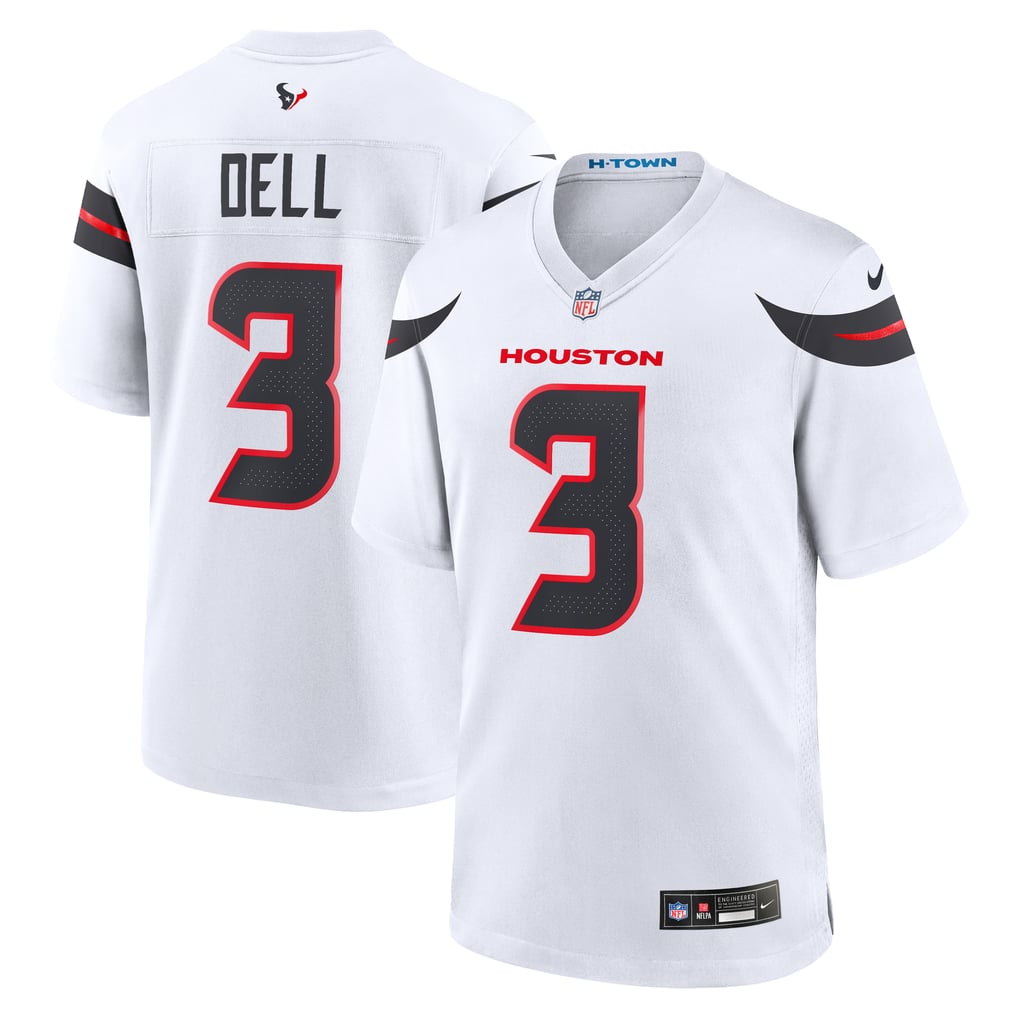 Men's Houston Texans Tank Dell White Game Jersey