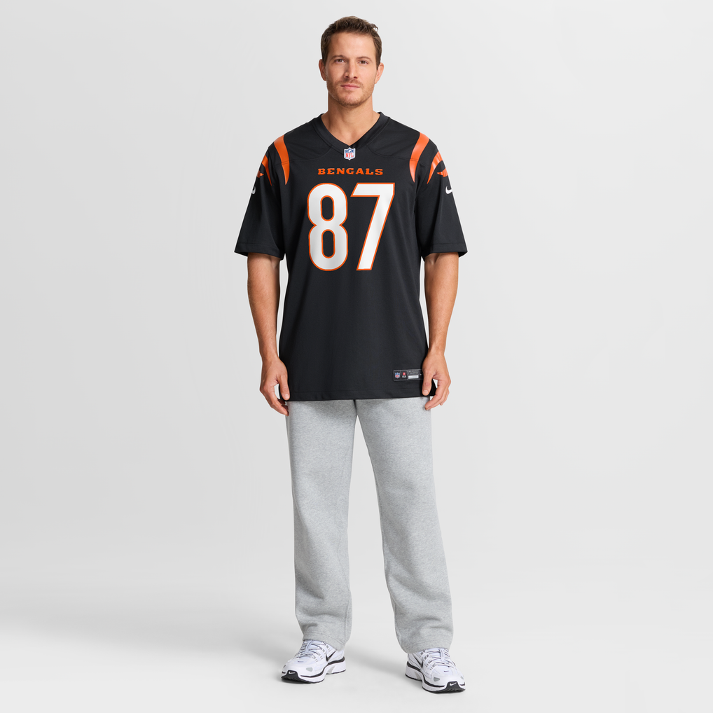 Men's Cincinnati Bengals Tanner Hudson Black Home Game Player Jersey