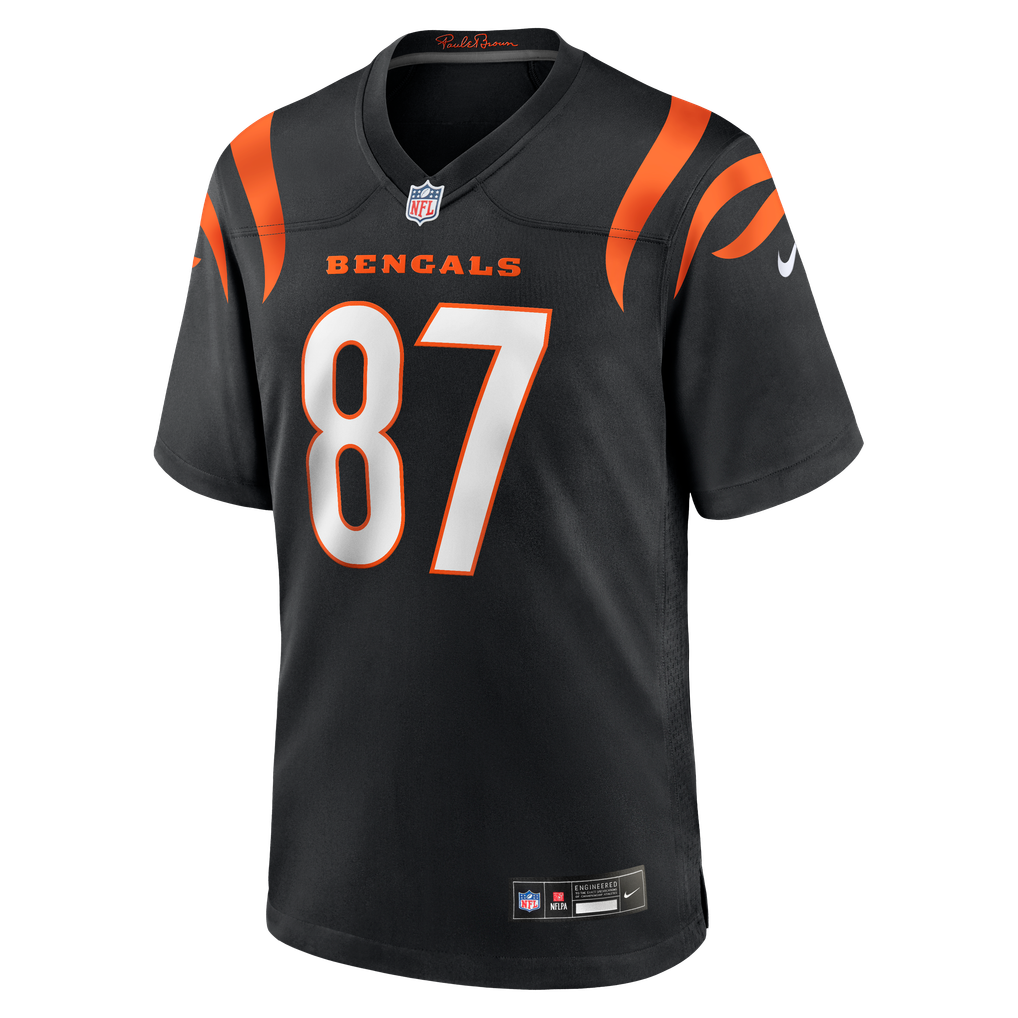 Men's Cincinnati Bengals Tanner Hudson Black Home Game Player Jersey