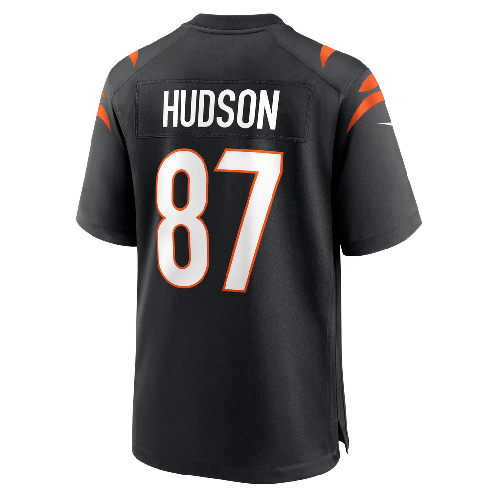 Men's Cincinnati Bengals Tanner Hudson Black Home Game Player Jersey