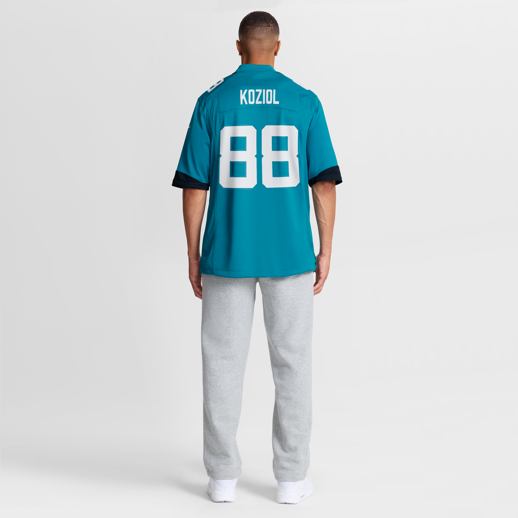Men's Jacksonville Jaguars Tanner Koziol Teal Team Game Jersey