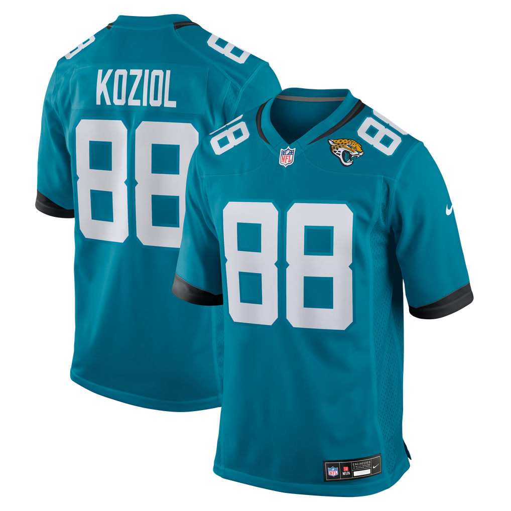 Men's Jacksonville Jaguars Tanner Koziol Teal Team Game Jersey