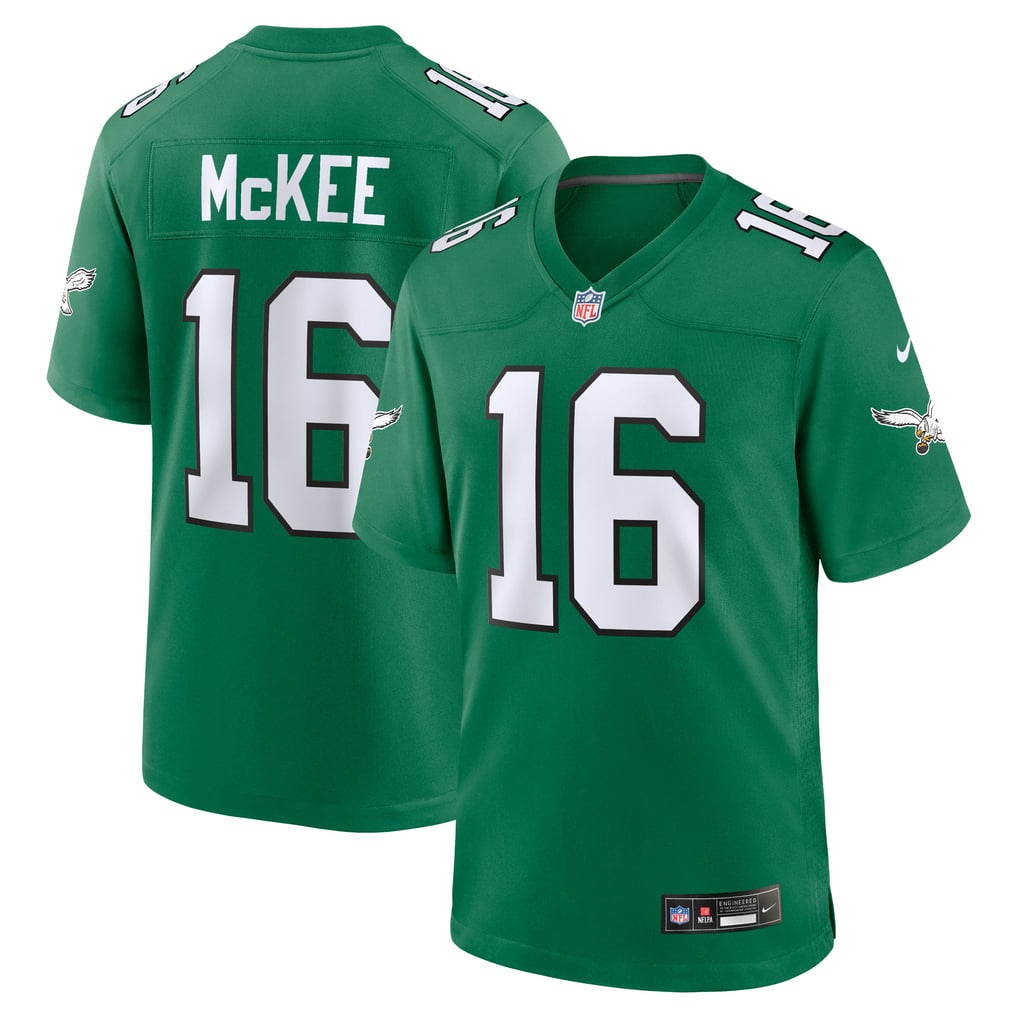 Men's Philadelphia Eagles Tanner McKee Kelly Green Alternate Game Jersey