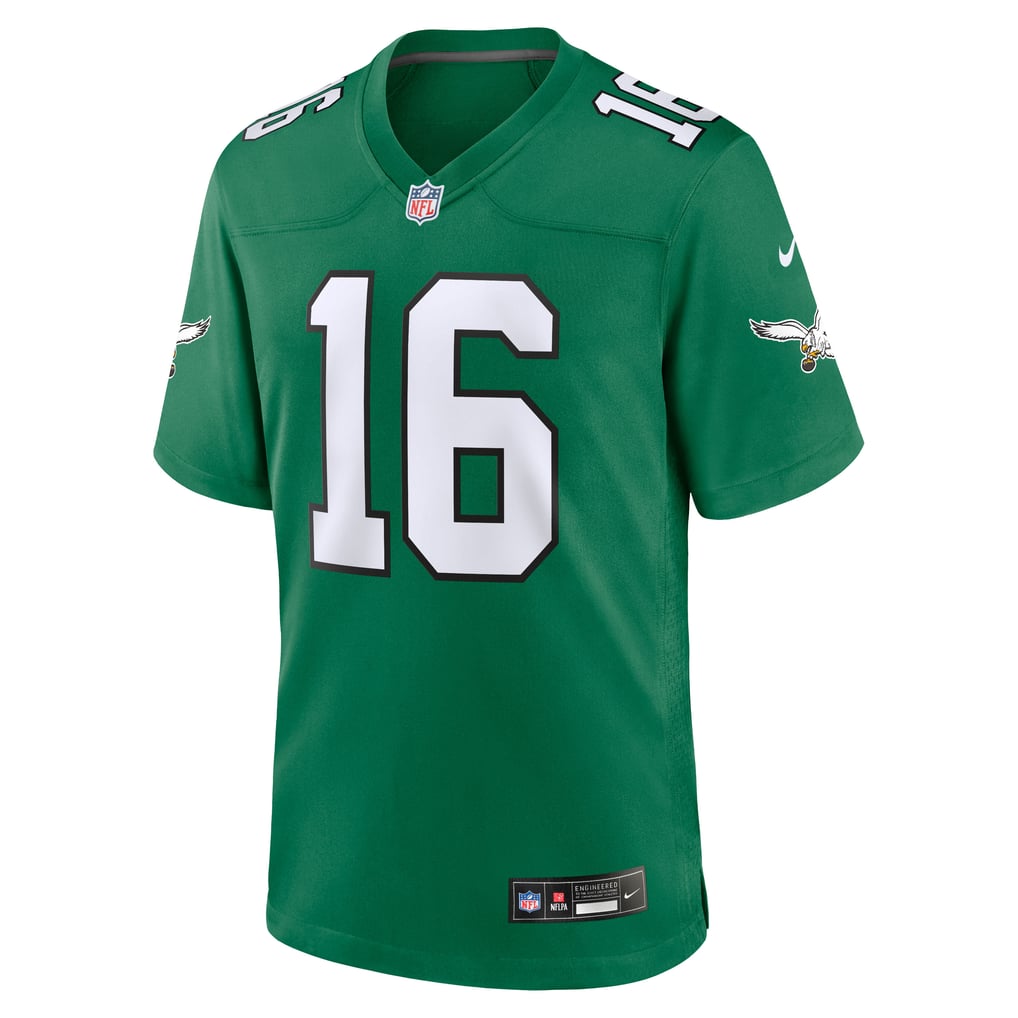 Men's Philadelphia Eagles Tanner McKee Kelly Green Alternate Game Jersey