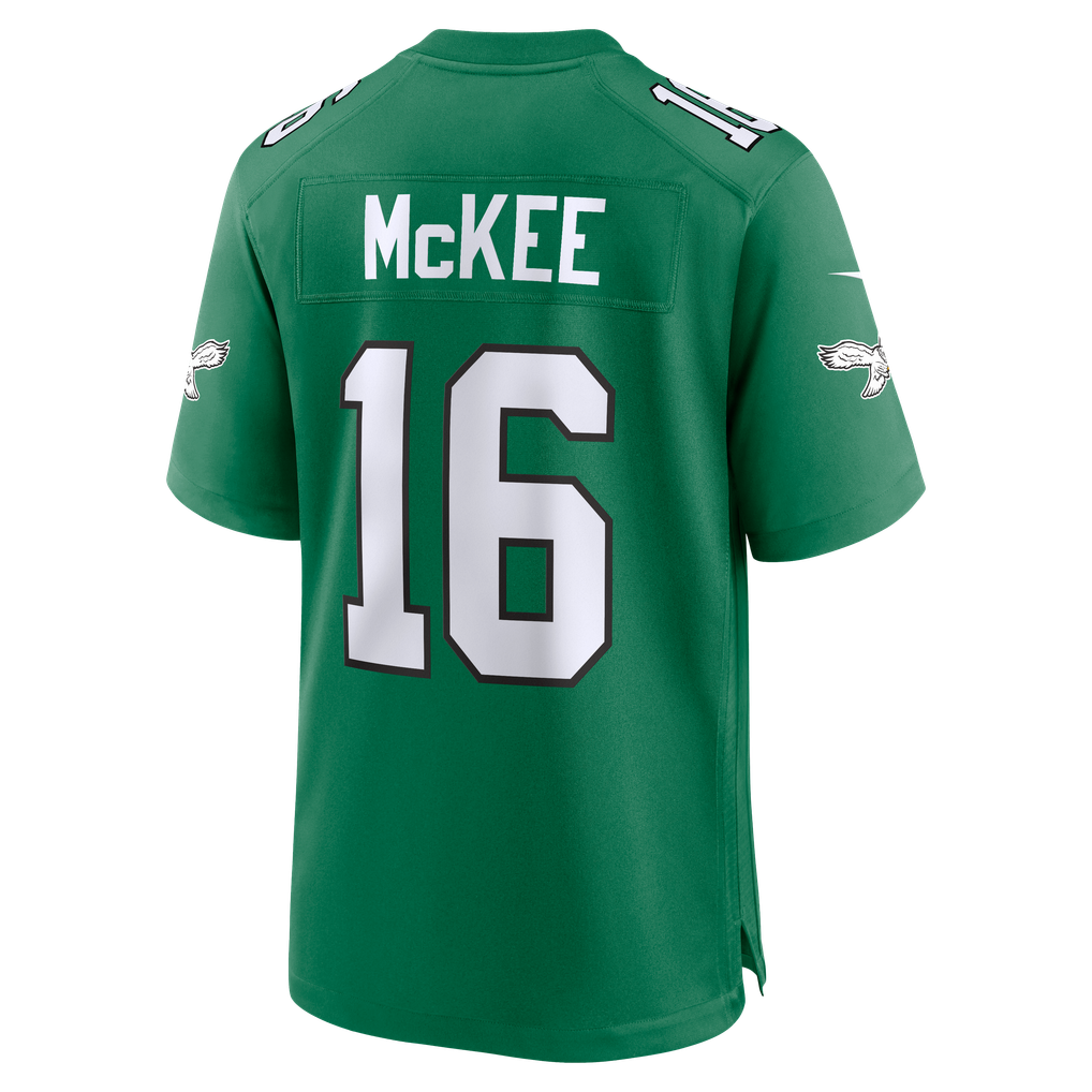 Men's Philadelphia Eagles Tanner McKee Kelly Green Alternate Game Jersey