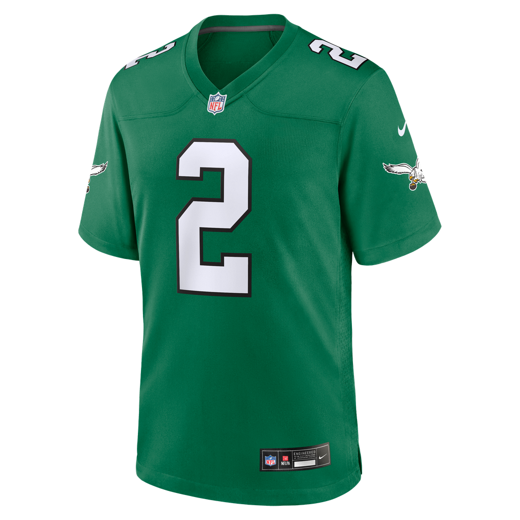 Men's Philadelphia Eagles Tariq Woolen Kelly Green Alternate Game Jersey