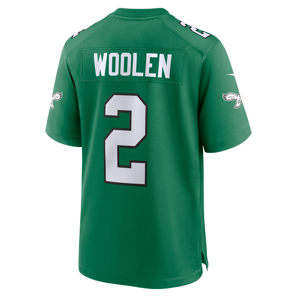 Men's Philadelphia Eagles Tariq Woolen Kelly Green Alternate Game Jersey