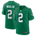 Men's Philadelphia Eagles Tariq Woolen Kelly Green Alternate Game Jersey