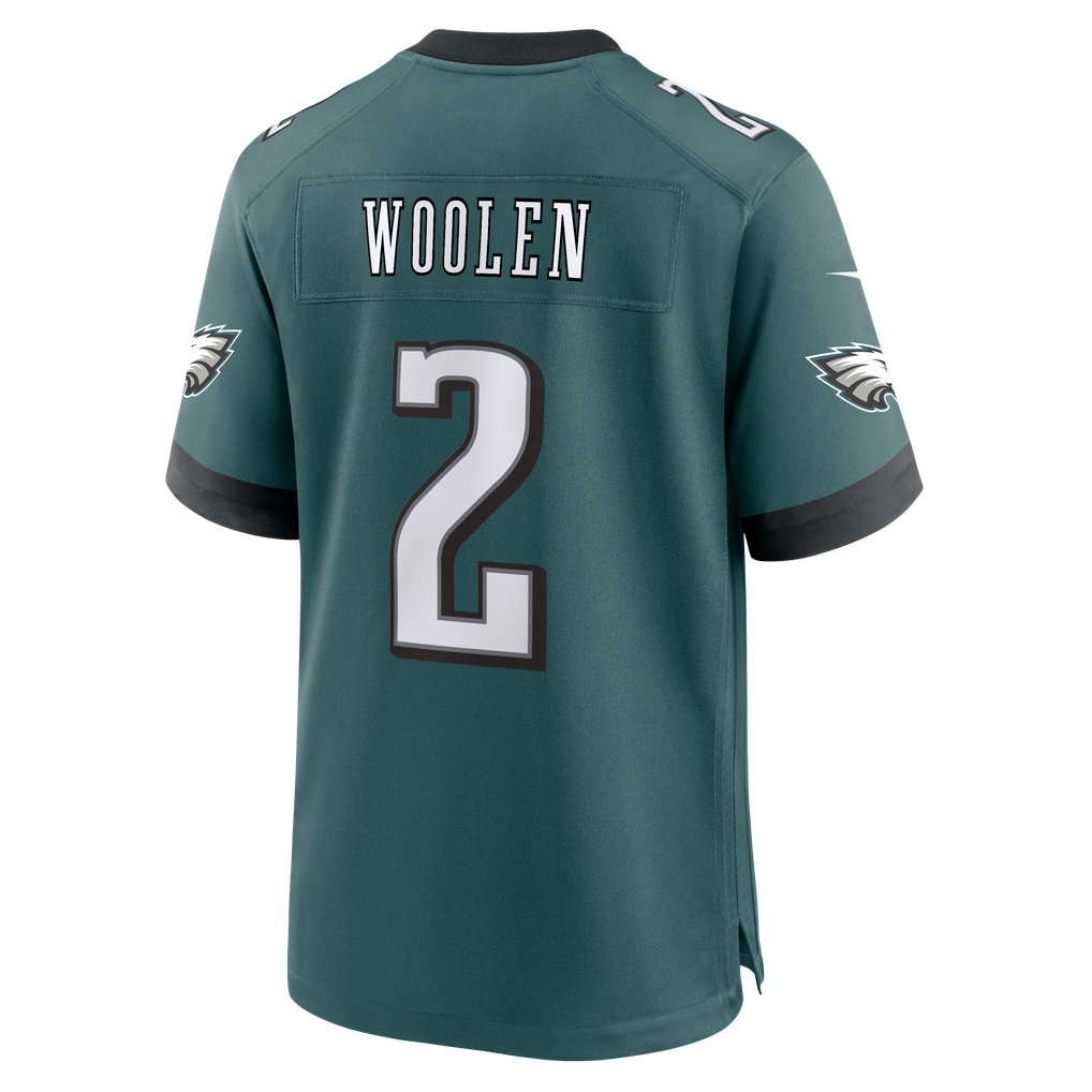 Men's Philadelphia Eagles Tariq Woolen Midnight Green Team Game Jersey