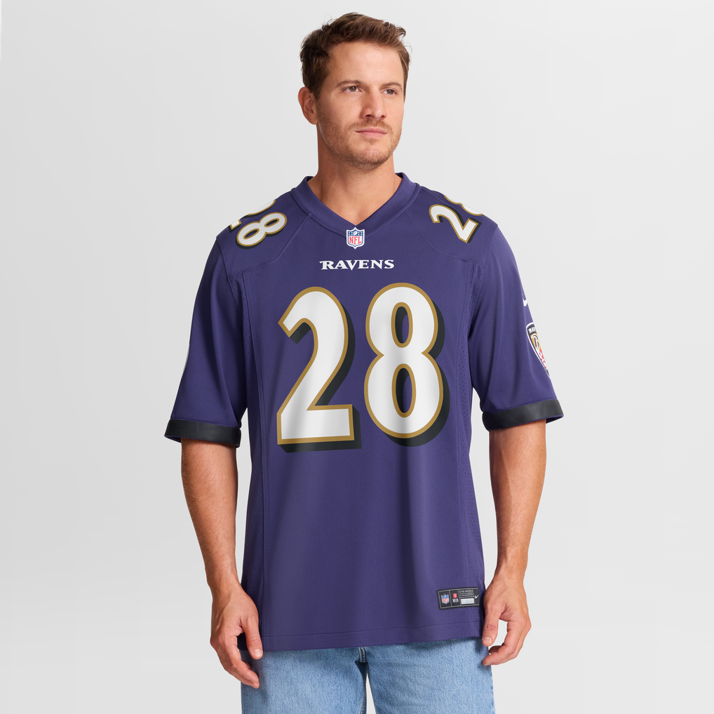 Men's Baltimore Ravens Taven Bryan Purple Team Game Jersey