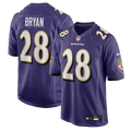 Men's Baltimore Ravens Taven Bryan Purple Team Game Jersey