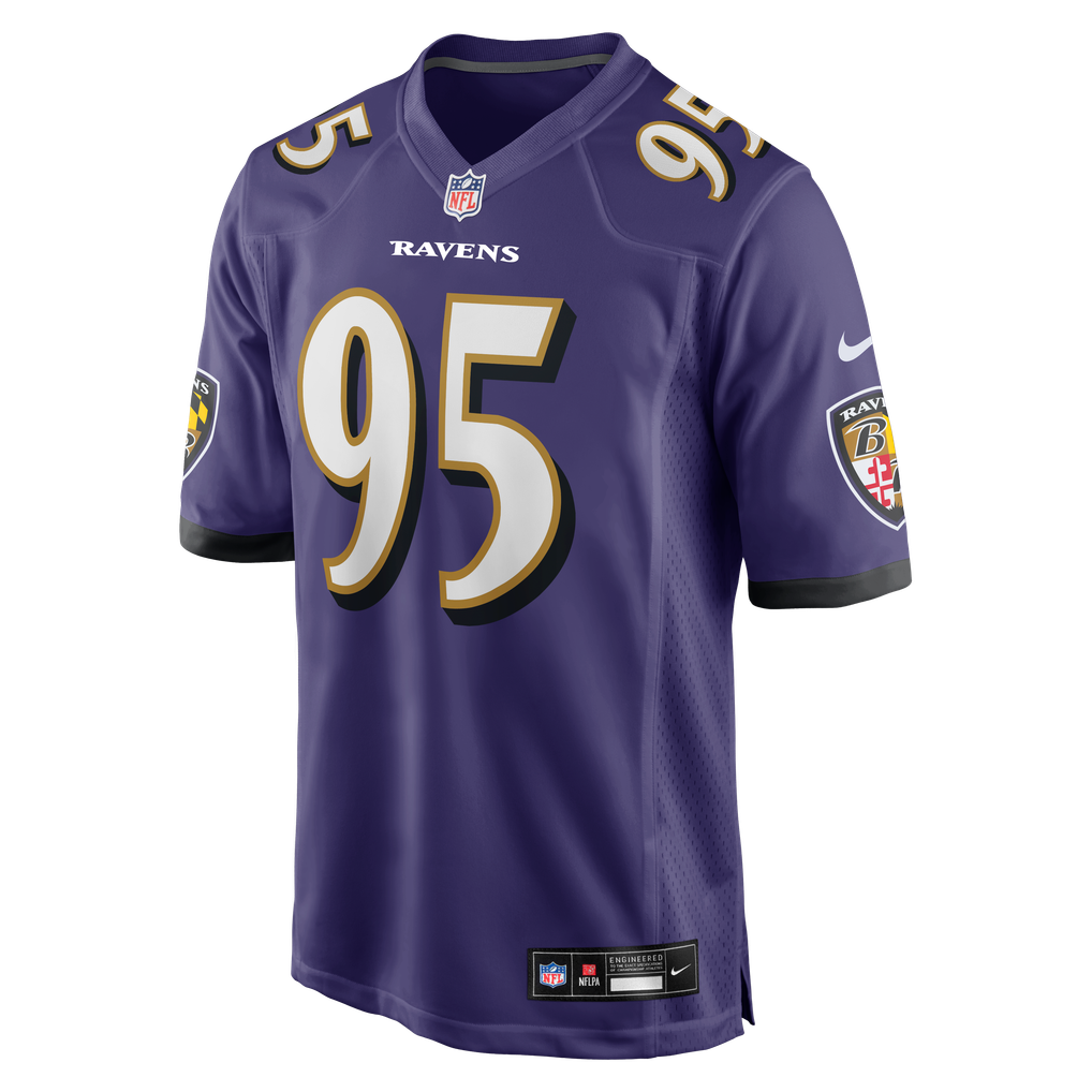 Men's Baltimore Ravens Tavius Robinson Purple Team Game Jersey