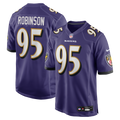 Men's Baltimore Ravens Tavius Robinson Purple Team Game Jersey