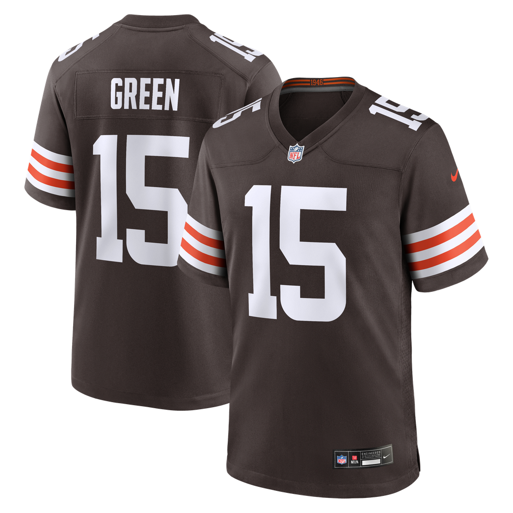 Men's Cleveland Browns Taylen Green Brown Game Jersey