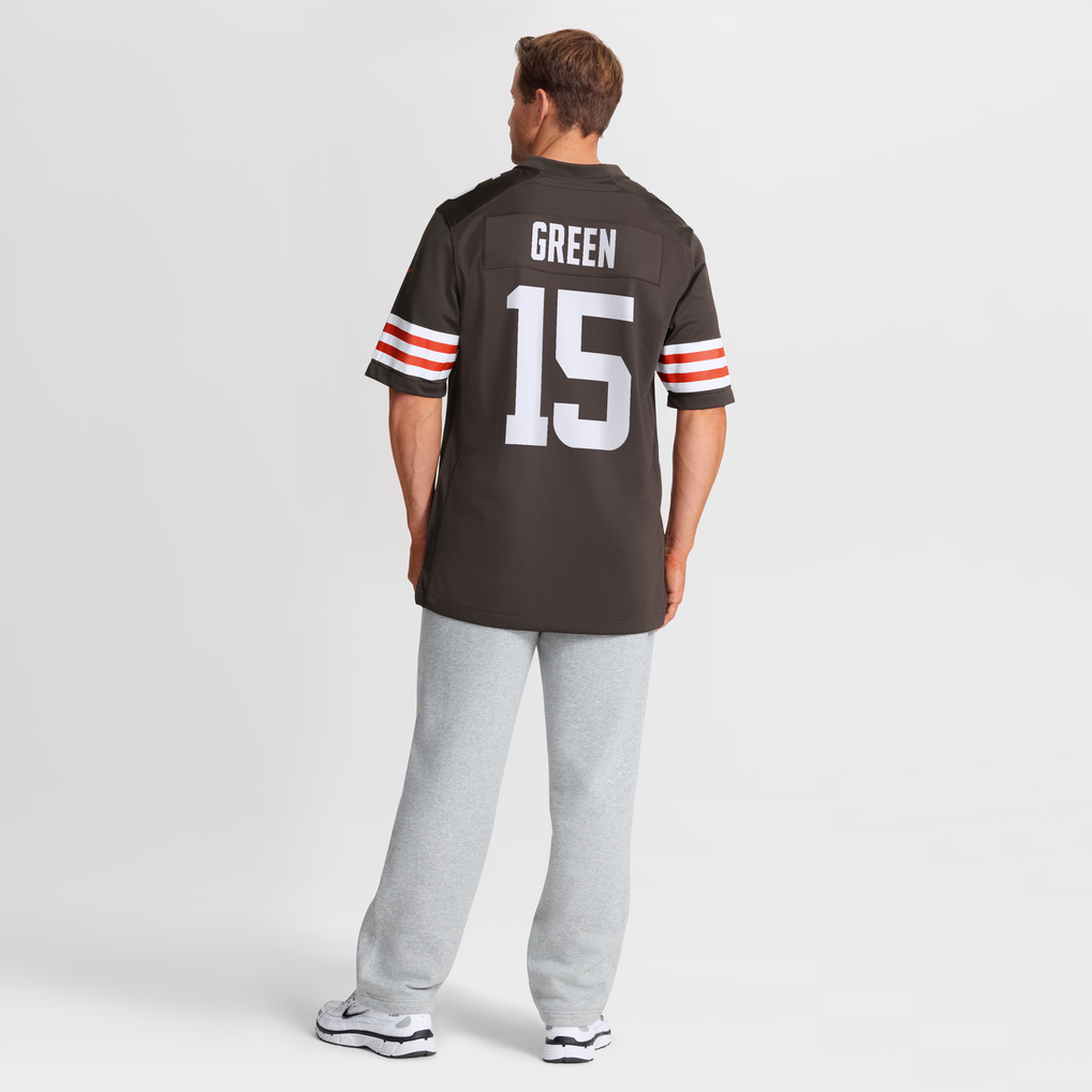Men's Cleveland Browns Taylen Green Brown Game Jersey