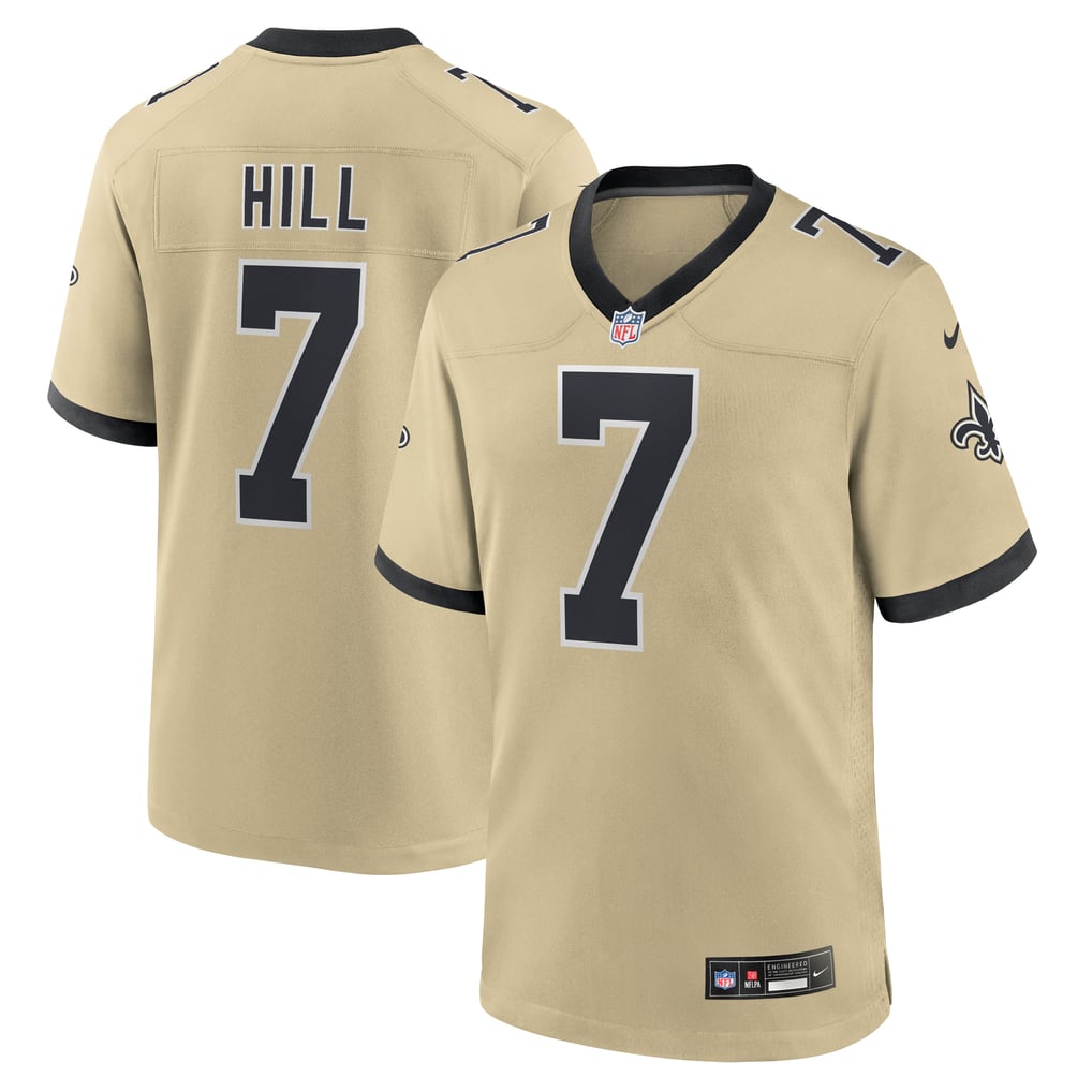 Men's New Orleans Saints Taysom Hill Gold Gameday Golds Alternate Game Player Jersey
