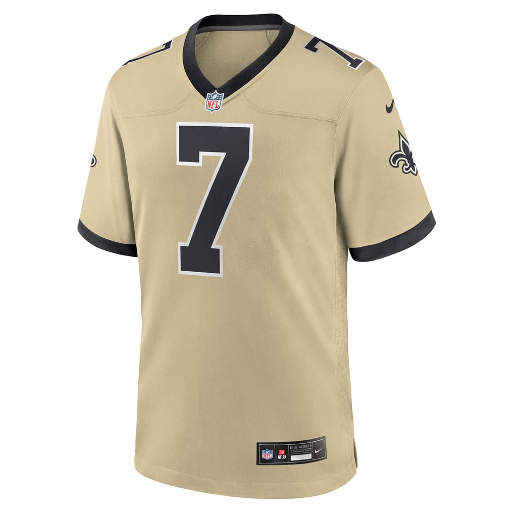 Men's New Orleans Saints Taysom Hill Gold Gameday Golds Alternate Game Player Jersey